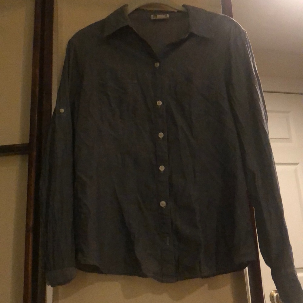 Converse chambray button down